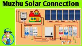 Complete Solar Panel Connection with Inverter & Battery | घर के लिए बेस्ट सोलर सिस्टम Wiring