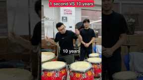 1 Second VS 10 Years Playing Chinese Drums #aylex #percussion #percussionist #chinesedrums #drums