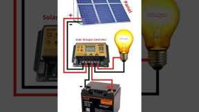 Solar System Wiring with Controller, Battery & Light 💡 #electronics #diy #ideax