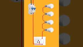 One switch multiple load connection #wiring #seriesconnection