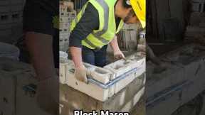 Block Mason Work Training Video.#block #mason #work #video #construction #skilltraining #video✅