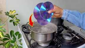 Not everyone knows this secret! Boil CD disc and see what most people don't even imagine happens!