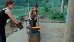 The Journey of Transforming Scrap Steel into an Ultra-Sharp Knife! #forging #knife forging