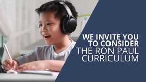 Ron Paul Curriculum - an online, self-paced homeschool option for students in 1st through 12th grade