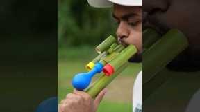 Bamboo Balloon Beat: Handmade Musical Instrument Innovation #idea #crafts