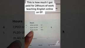 How much I got paid for one week of Teaching English online
