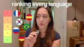 ranking every language I've ever studied