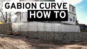 Gabion wall for slope stabilization - building stable corners and curves