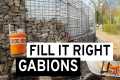 Gabions for slope stabilization -
